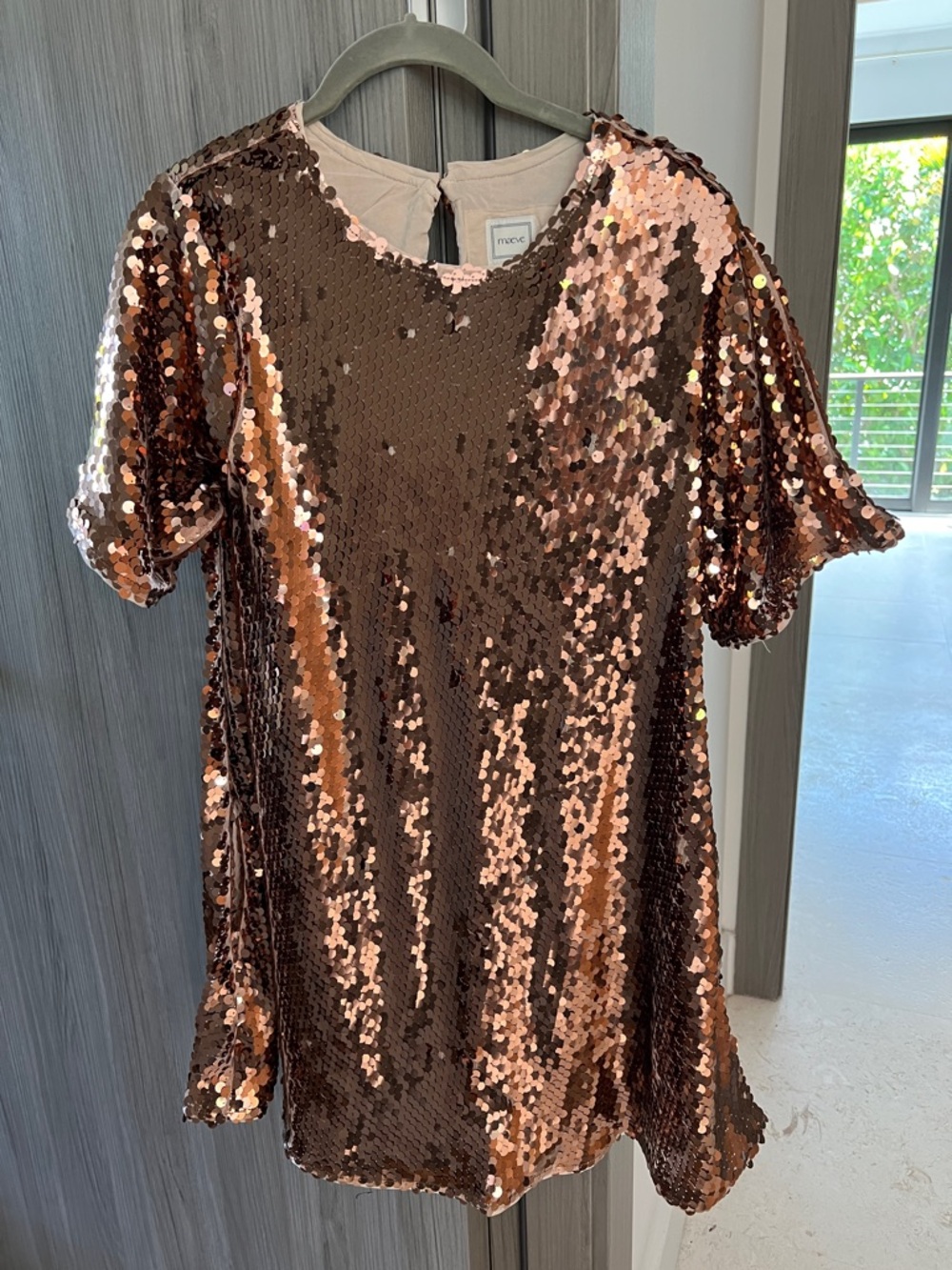 NWT $178 The Emmy Short-Sleeve Swing Mini Dress by Maeve: Sequin Edition - Picture 2 of 9